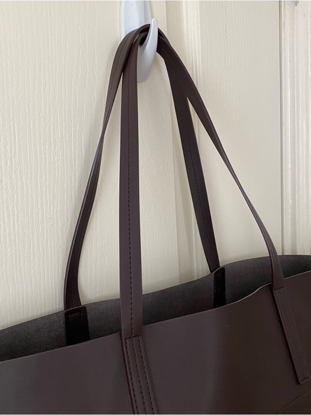 $275 Everlane Made in Italy Dark Brown The New Day Market Tote Bag XL Size - Picture 11 of 15
